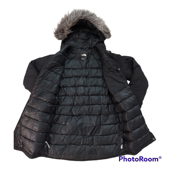 The North Face Jacket coat Winter Long with Fur Detachable Hood Puff Inside - Picture 4 of 11